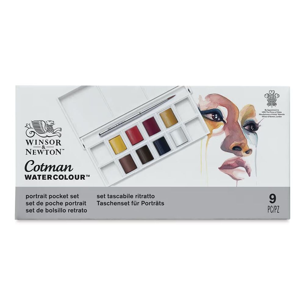 آبرنگ وینزور کاتمن 8 رنگ - مدل Portrait Colors