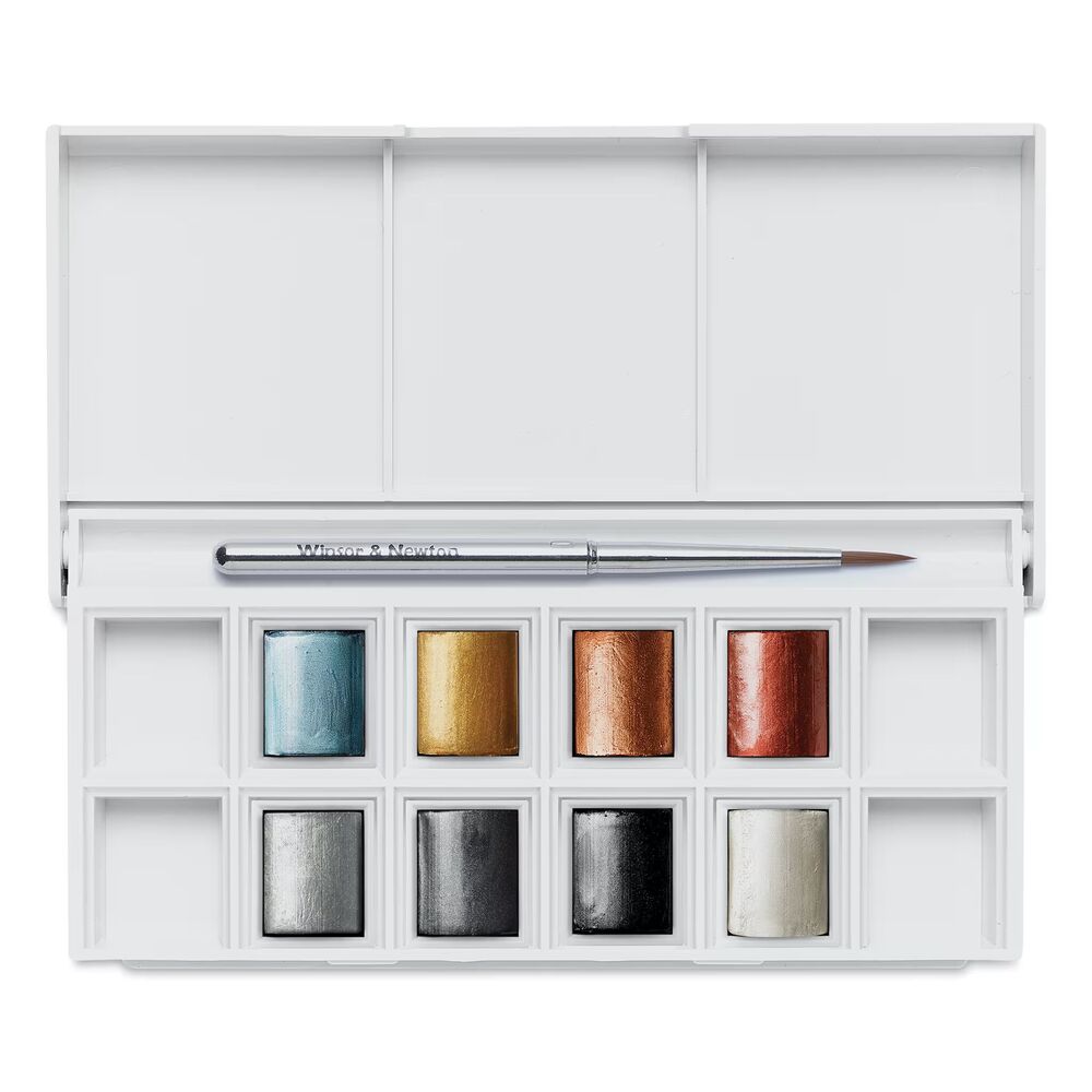آبرنگ وینزور کاتمن 8 رنگ - مدل Metallic Colors