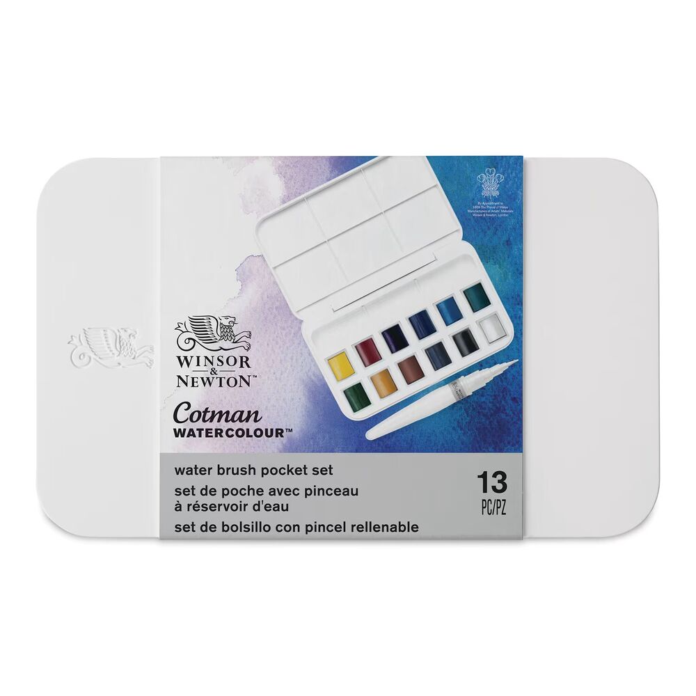 آبرنگ وینزور کاتمن 12 رنگ - مدل Water Brush Pocket