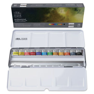 آبرنگ وینزور 12 رنگ Professional - مدل Customizable Travel Tin